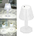Walfront Crystal Table Lamp, Bedside Lamp, Bedside Night Light, Plastic Pretty Effects for Bedroom Home