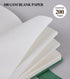Blank Journal Notebook, A5 Hardcover Leather Sketchbook, 200 Pages Thick Blank Paper, 5.9" x 8.4"