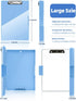 Clearview Clipboard with 2 Storage, Dry Erase 8.5x11 Heavy Duty Clipboards, Aqua Blue