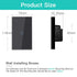 BSEED Smart Water Heater Switch, WiFi Touch Switch with Smart Life APP Control, 20A Black