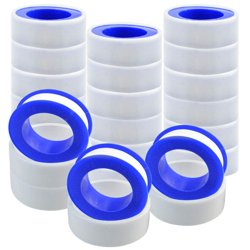 30 Rolls Thread Seal Tapes, Teflon Tape 1/2 PTFE Pipe Sealant for Plumbing, 1/2" x 394" White