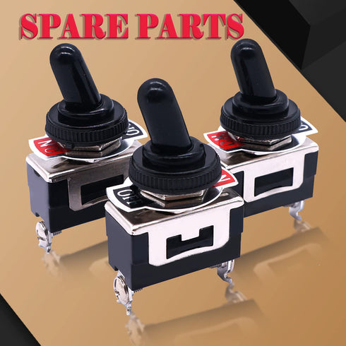 Twidec 3Pcs Heavy Duty Rocker Toggle Switch ON Off 2 Pin 16A 250V AC SPST with Waterproof Boot Cap Cover Ten-1021-B101