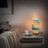 ALAZA Teal Green Turquoise Orange Marble Table Lamp for Bedroom USB Port Bedside Lamp Small Nightstand Desk Lamp