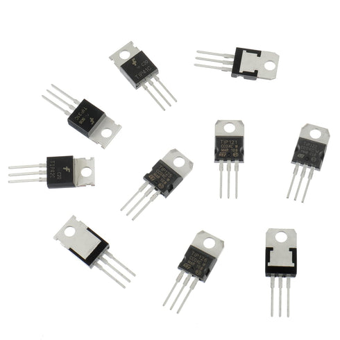 BOJACK 50 Pcs Silicon Epitaxial Power Transistor Assortment Kit - TIP31C, TIP32C, TIP41C, and More