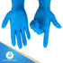 Dynarex Safe-Touch Disposable Nitrile Exam Gloves, Powder-Free, Blue, Small, 1 Box of 100