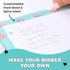 Yoobi 1 Inch Binder Set, 3-Ring Binders with 2 Pockets, Holds up to 220 Sheets, Perfect for School or Office, 4 Pack,