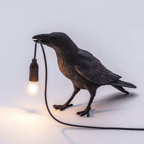 Aooxida Luluckly Raven Light Birds Table Lamps Bedroom Resin Crow Desk Lamp Bedside