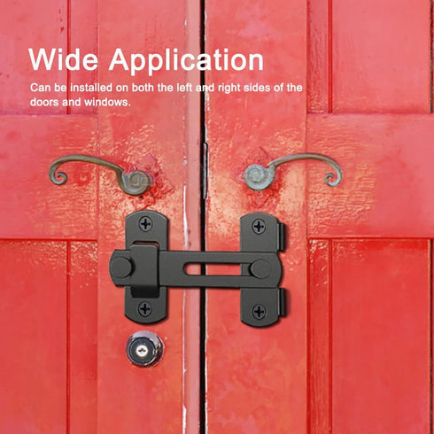 2PCS 180 Degree Flip Barn Door Lock, Sliding Barn Door Latches, Gate Latch for Barn, Sliding, Pet, Garage, Bathroom,