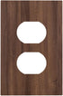 GNIXYUNXI Outlet Covers Dark Walnut Wood Grain 1 Gang Duplex Light Switch Cover