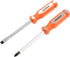 GreatNeck 73770 2 Piece Screwdriver Set, Phillips #2 & Slotted Screwdrivers for Mechanic Tool Set