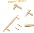 Holibanna Modern Brass Cabinet Pulls Pitch Solid Drawer Handles for Wardrobes Cabinets Bedside Tables Easy Install