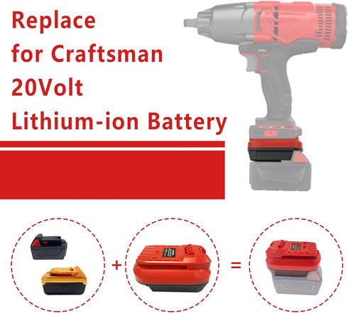 V20 Adapter Use for Craftsman 20V Cordless Tools,for Dewalt 20V 60V and for Milwaukee 18V M18 Li-on Battery Convert to Craftsman V20 Battery,Power for Craftsman 20V Power Tool