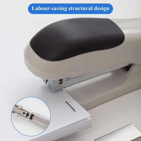 M&G Desktop Stapler (Grey) with 25 Sheet Capacity, Two Binding Modes & 1000 Staples for Office, School, Home