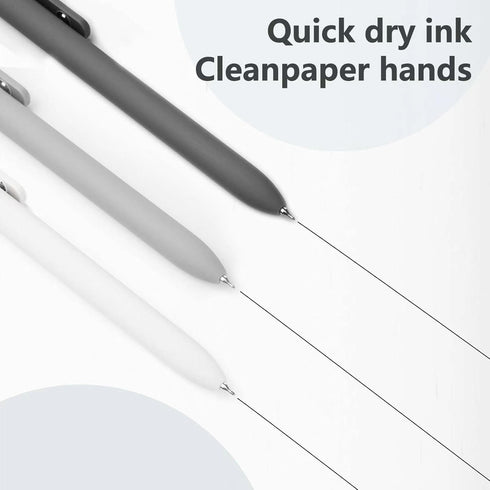 MIUTME 6Pcs Gel Pens, Retractable Quick Dry Ink, Fine Point Premium Smooth Writing, Aesthetic Pens