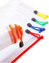 Oaimyy 16 Pcs Plastic Mesh Zipper Pouch Document Folders - Zip File Bags for Office Supplies, Home, Travel Storage