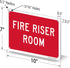 SmartSign "Fire Riser Room" Sign | Aluminum 7" x 10"