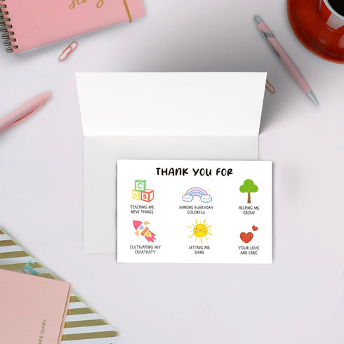SuperShunhu Funny Thank You Card for Teachers, Appreciation Card for Nursery Teacher, Teachers Day Card, Birthday Card