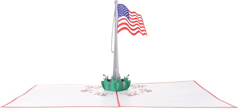 iGifts And Cards American Pride 3D Pop-Up Card - USA Flag for Veterans, Military, and Patriotic Holidays