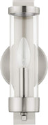 10141-91 Livex Lighting Brushed Nickel Wall Sconce with Clear Glass