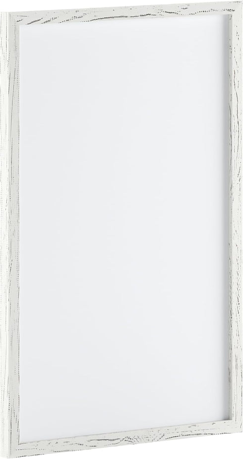 HBCY Creations Wall Mount Whitewashed White Board, 24"x36", Dry Erase Marker, 4 Magnets, Eraser, Wood Frame
