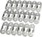 20 Pcs Metal Keyhole Hangers Fasteners for Picture Frames, Mirrors, Cabinets, 42mm x 14mm Flush Mount Hardware (Silver)
