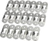 20 Pcs Metal Keyhole Hangers Fasteners for Picture Frames, Mirrors, Cabinets, 42mm x 14mm Flush Mount Hardware (Silver)