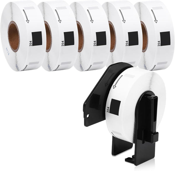 MarkDomain Return Address Label, Compatible Brother DK 1204, 0.66 in x 2.1 in, 400 Labels/Roll, 6 Rolls + 1 Frame