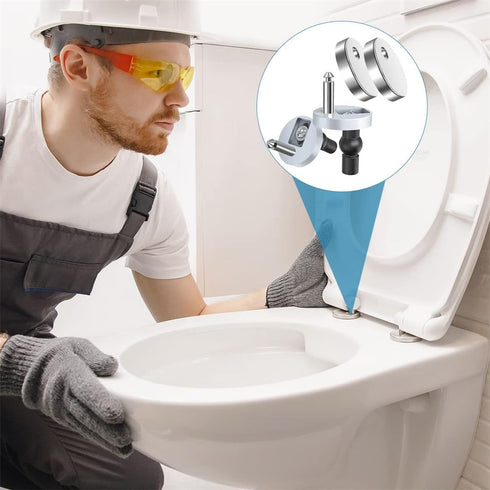 LINXIU 2 Toilet Seat Hinge Bolts Kit Quick Release Top Hinge Fixings Expanding Rubber Toilet Seat Replacement Parts