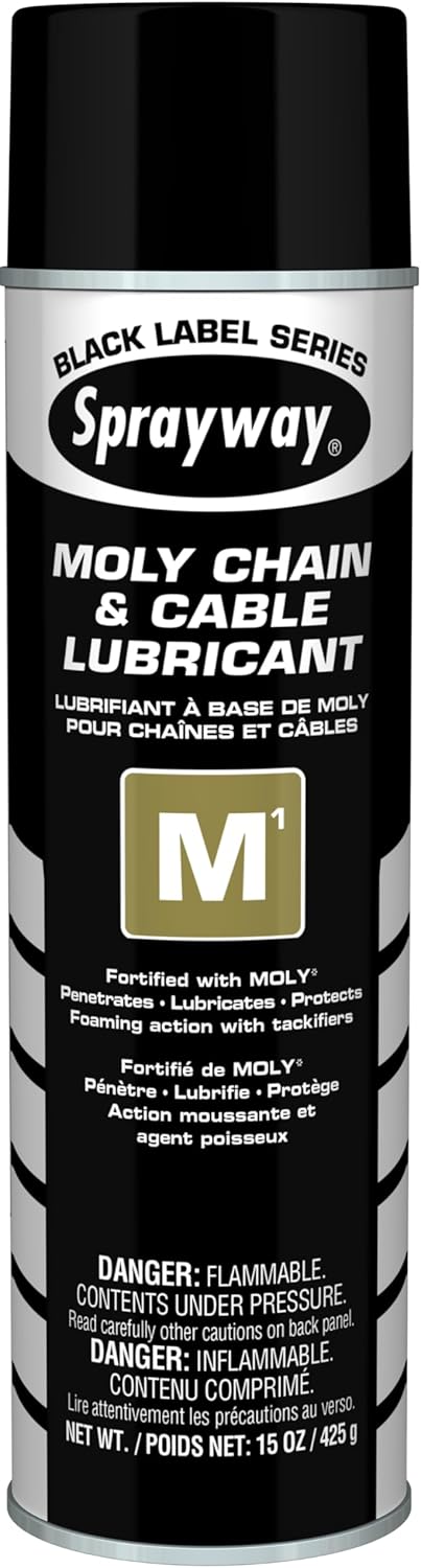 Sprayway SW291 M1 Moly Chain & Cable Lubricant, 15oz