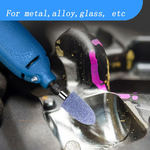 100 Pcs Rotary Grinding Stones - 1/8 Inch Shank Abrasive Mounted Sharpening Bits for Dremel