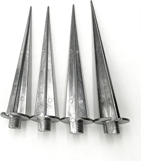 Aliotech 4pcs 6.5 Inches Reinforced Ground Spikes Landscape Lighting Stake Solar Lights Spike