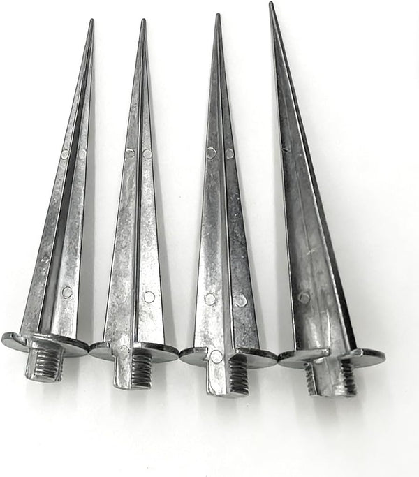 Aliotech 4pcs 6.5 Inches Reinforced Ground Spikes Landscape Lighting Stake Solar Lights Spike