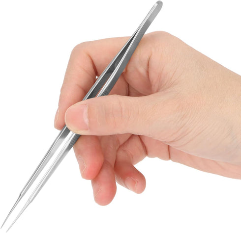 Stainless Steel Tweezers, High Accuracy Straight Tapered Ultra Fine Point Forceps for Mobile Repair