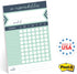 Modern Weekly Chore Chart, 6" x 10" Sticky Note Fill-in Task List for Homeschool Assignments