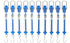 QWORK Spring Scale 10 Pack 20N Transparent Spring Balance Hanging Tube Spring Scale