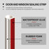 20 Feet Long Weather Stripping Seal Strip for Doors/Windows, Self-Adhesive Backing for Large Gaps