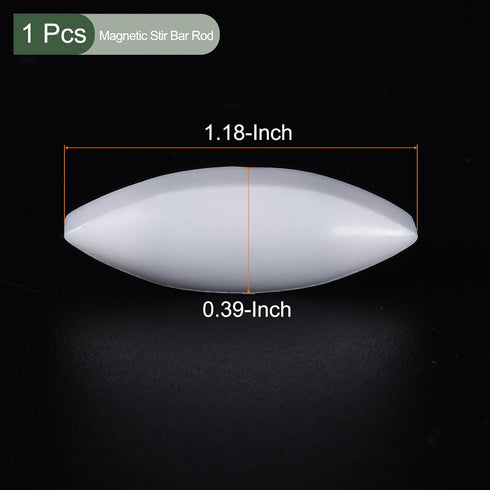 YOKIVE Magnetic Stir Bar, Laboratory Bar Olive Shape Stir Liquids Great for Laboratories, (White, 1.18-Inch)