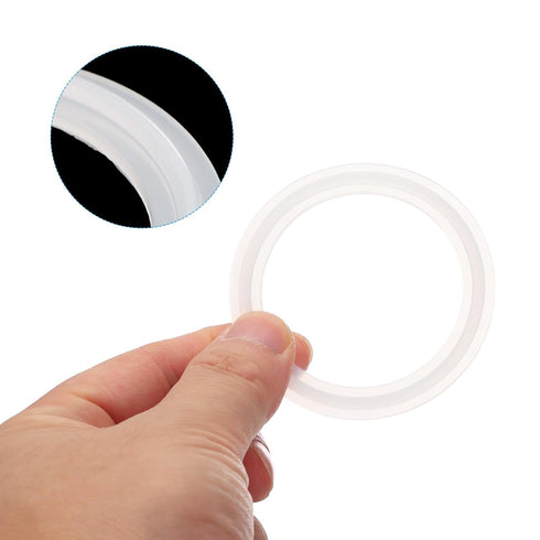 10pcs 64mm 48mm PATIKIL Tri Clamps Gasket, OD ID Sanitary TC Tri Clamps Gasket Tri Pipe Silicone Ferrule Washers Tube