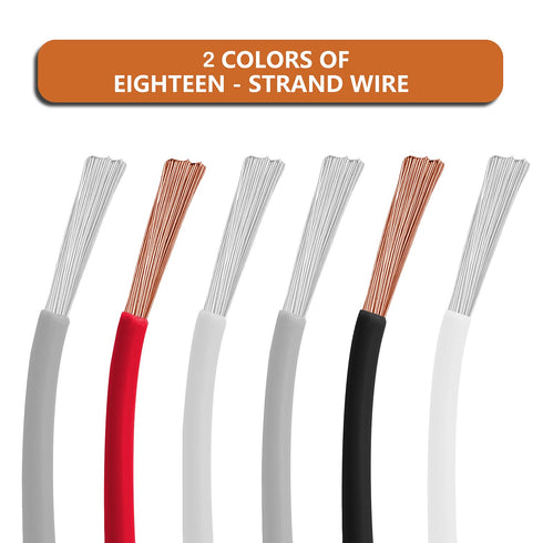 12 2 100ft (200ft 12 Gauge Wire Colors Each Total) - Copper Clad Aluminum CCA, AWG Automotive Electrical Wire for Low