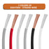12 2 100ft (200ft 12 Gauge Wire Colors Each Total) - Copper Clad Aluminum CCA, AWG Automotive Electrical Wire for Low