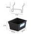 FRIMOONY 16 Pack Pegboard Bins, Organizing Accessories with Hooks and Labels, Black