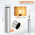 4" 6Pcs E12 Bulb PATIKIL Tall Candle Covers Sleeves, Metal Chandelier Socket Sleeves with Insulation Heat Shrinkable