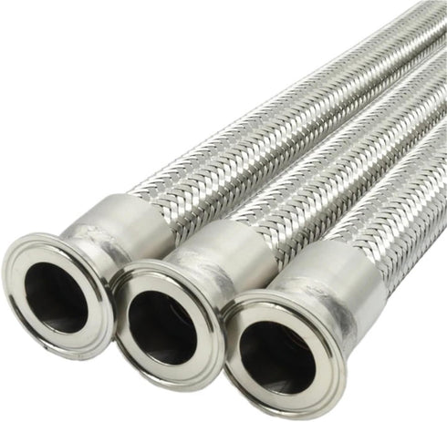 SAHUL 1pcs 1.5" 2" 304 (19-45mm 300-2000mm Brewing/Dairy(800mm,OD19mm TC50.5) & Tri Clamp Flexible Hose - Stainless