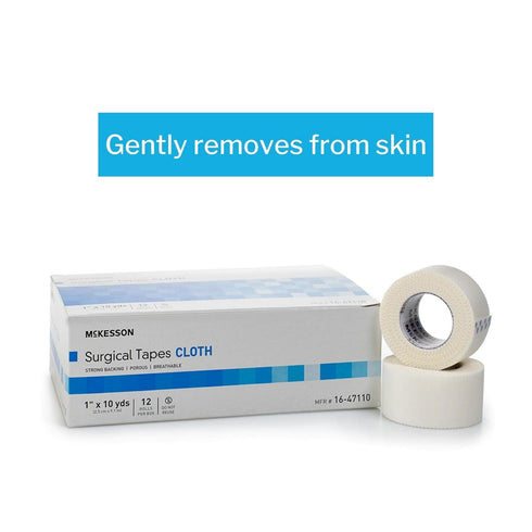 1 10 12 1 Pack McKesson Surgical Tape, Non-Sterile, Air Permeable Silk-Like Cloth, in x yd, Rolls