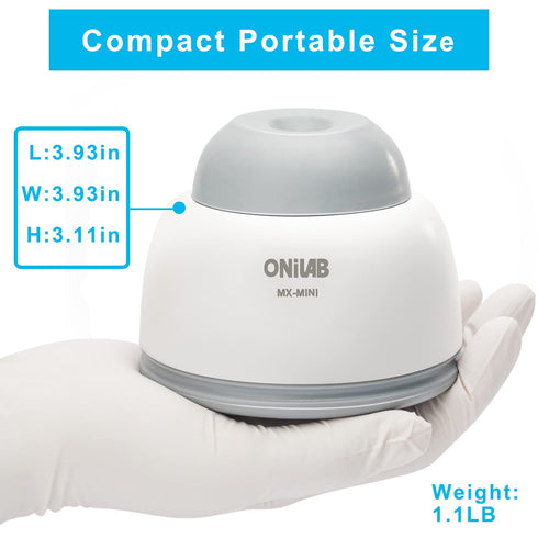 ONiLAB Mini Vortex Mixer with Touch Function for Lab Mixing, Includes 120 pcs Stainless Steel Mixing Balls