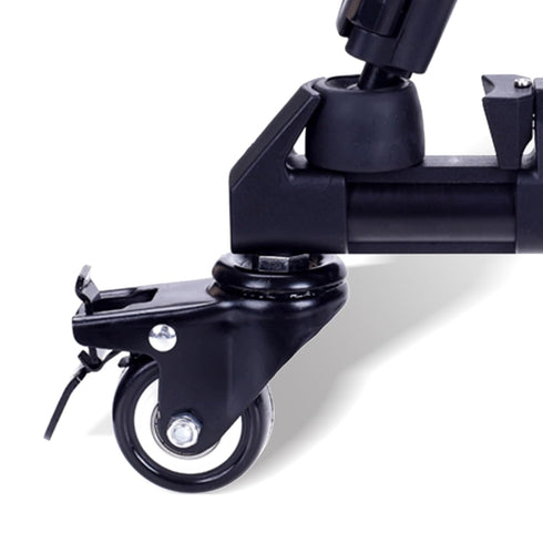 1.5in M8x25 4) Heavy Duty Swivel Caster with Threaded Bar, Nut Spacer, for Shopping Carts, Workbenches and Furniture