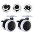 HOOWIFFY 4 2-inch Pcs White Pu Swivel Casters with Brake for Office Chair, Furniture Replacement Wheels for Desk