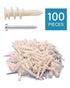 100pcs Plastic Self Drilling Drywall Anchors with Screws Assortment Kit, 50pcs Screws/50pcs Anchors Included