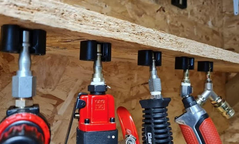 StealthMounts Locking Air Tool Holder, 5 Pack, 1/4" Size Pneumatic Tool Storage Rack Made in UK