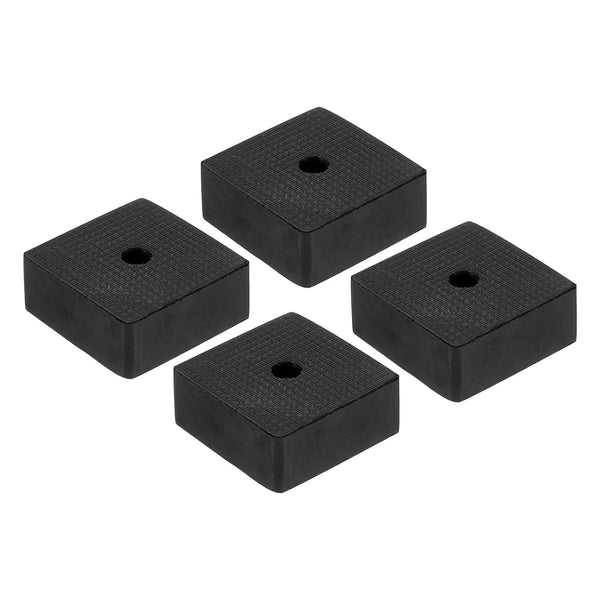 PATIKIL Rubber Anti-Vibration Pads, 4 Pcs, Square Vibration Isolation Mats, 1.97" x 1.97" x 0.8", Black